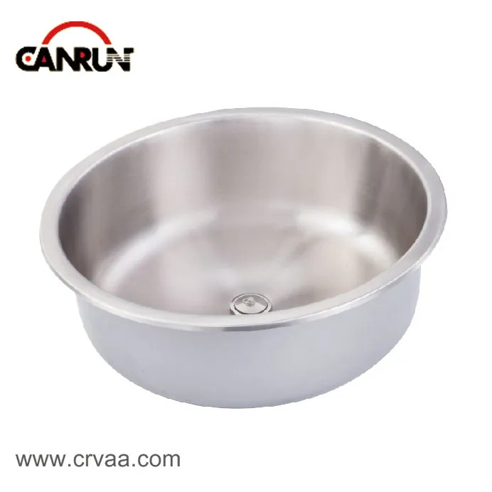 Fregadero cilíndrico de acero inoxidable para caravanas, de gran tamaño